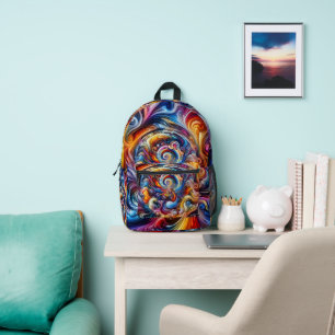 Dynamic Color Vortex Bedruckter Rucksack
