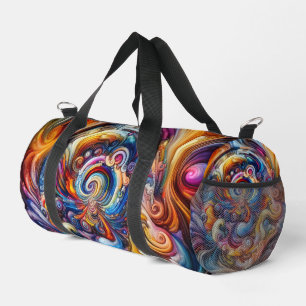 Dynamic Color Vortex Duffle Bag