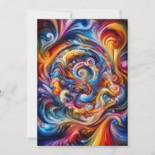 Dynamic Color Vortex Einladung (Vorderseite)