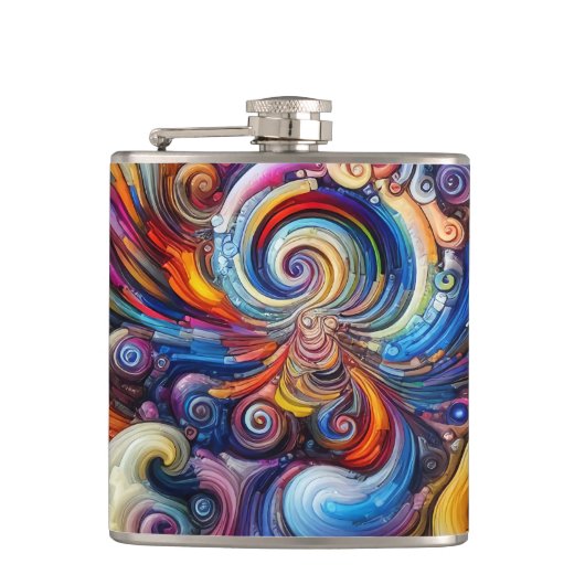 Dynamic Color Vortex Flachmann (Vorderseite)