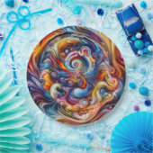 Dynamic Color Vortex Pappteller (Party)