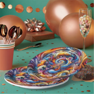 Dynamic Color Vortex Pappteller