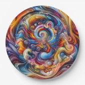 Dynamic Color Vortex Pappteller (Vorderseite)