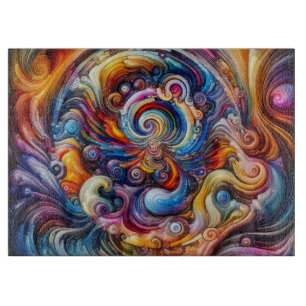 Dynamic Color Vortex Schneidebrett