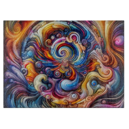 Dynamic Color Vortex Schneidebrett (Vorderseite)