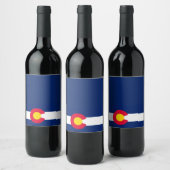 Dynamic Colorado State Flag Graphic Weinetikett (Flaschen)
