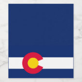 Dynamic Colorado State Flag Graphic Weinetikett (Einzelnes Label)
