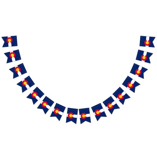 Dynamic Colorado State Flag Graphic Wimpelkette (Alle)