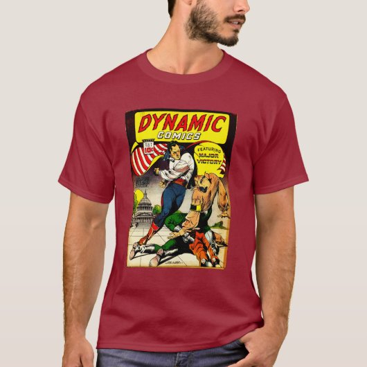 Dynamic Comics #1 Major Victory 1940's Golden Age  T-Shirt (Vorderseite)