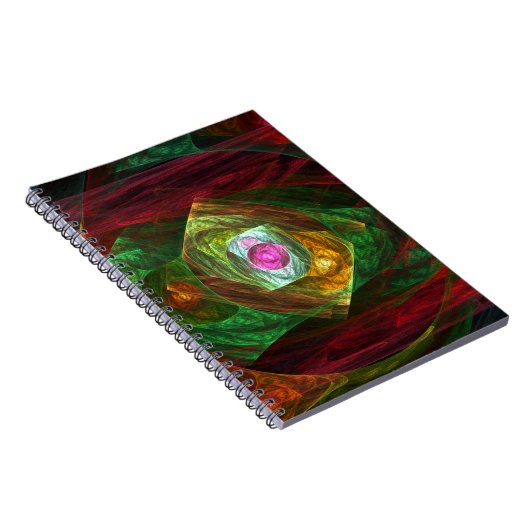 Dynamic Connections Abstrakt Art Notebook Notizblock (Rechte Seite)