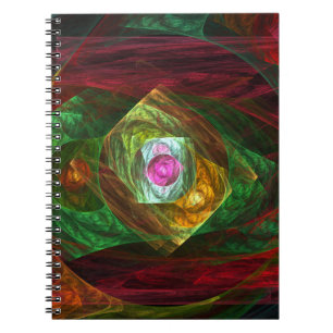 Dynamic Connections Abstrakt Art Notebook Notizblock
