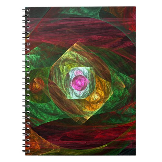 Dynamic Connections Abstrakt Art Notebook Notizblock (Vorderseite)