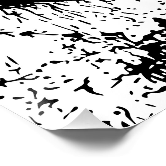 Dynamic Cowboy Rodeo Silhouette Art Poster (Ecke)