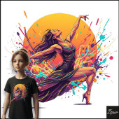 Dynamic Dancer Neon Dress Splatter Art Tri-Blend Shirt