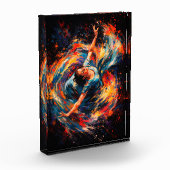 Dynamic Dancing Woman Swirling Colors Abstract Fotoblock (Links)