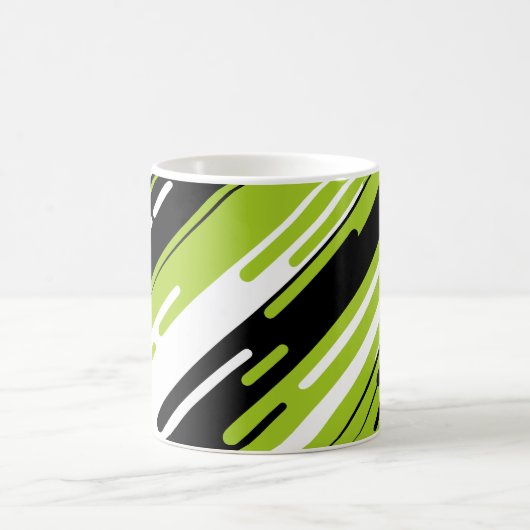 Dynamic Diagonal Striped Abstract Design Kaffeetasse (Mittel)