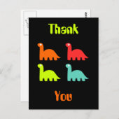 Dynamic Dinos Vielen Dank Postcard Postkarte (Vorne/Hinten)