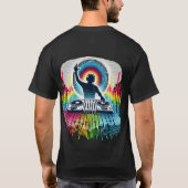 Dynamic DJ Silhouette T - Shirt mit Vibrant Equali (Rückseite)