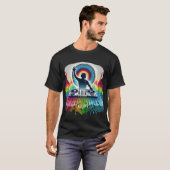 Dynamic DJ Silhouette T - Shirt mit Vibrant Equali (Vorne ganz)