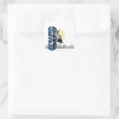 Dynamic Duo Graphic Quadratischer Aufkleber (Tasche)