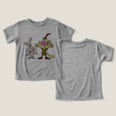 Dynamic Duo - Silly Cat and Rabbit t-shert bebe (Design Vorderseite & Rückseite)