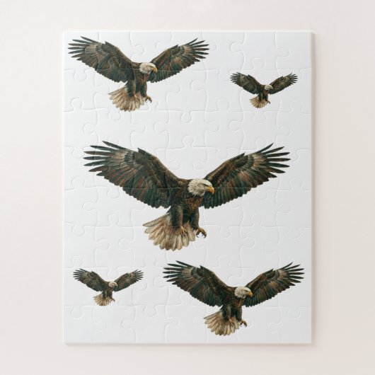 Dynamic Eagle Flock – Freedom and Power Puzzle. Puzzle (Vertikal)