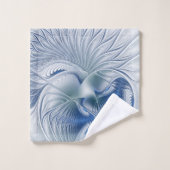 Dynamic Fantasy Abstract Blue Tones Fractal Art Badhandtuch Set (Waschlappen)