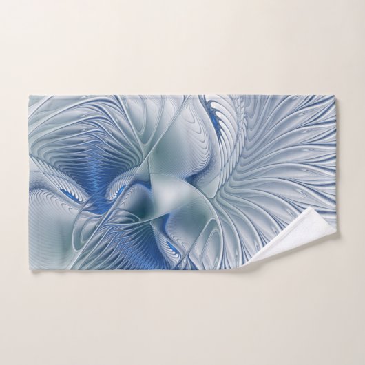 Dynamic Fantasy Abstract Blue Tones Fractal Art Badhandtuch Set (Handtuch)