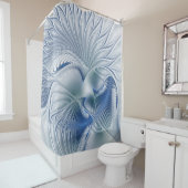 Dynamic Fantasy Abstract Blue Tones Fractal Art Duschvorhang (Beispiel)