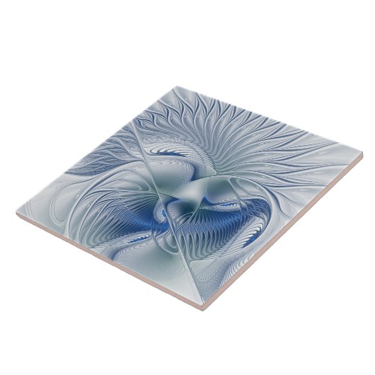 Dynamic Fantasy Abstract Blue Tones Fractal Art Fliese (Seite)