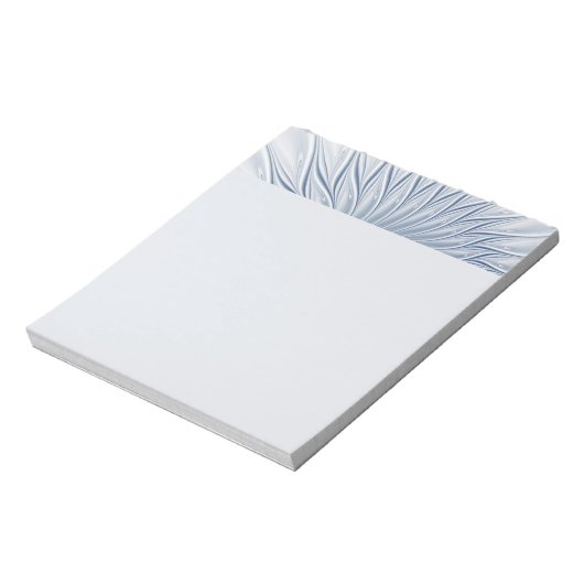 Dynamic Fantasy Abstract Blue Tones Fractal Art Notizblock (Rotiert)