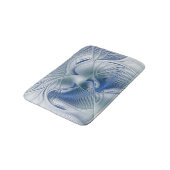 Dynamic Fantasy Abstrakt Blue Tones Fraktal Art Badematte (Schrägansicht)