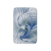 Dynamic Fantasy Abstrakt Blue Tones Fraktal Art Badematte (Vorderseite Vertikal)