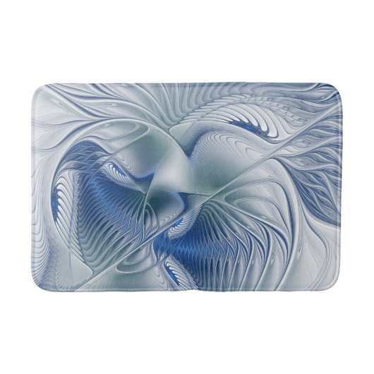 Dynamic Fantasy Abstrakt Blue Tones Fraktal Art Badematte (Vorderseite)