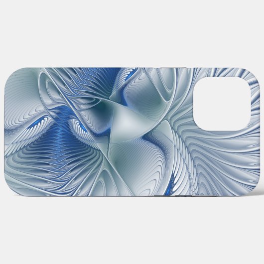 Dynamic Fantasy Abstrakt Blue Tones Fraktal Art Case-Mate iPhone Hülle (Rückseite (Horizontal))