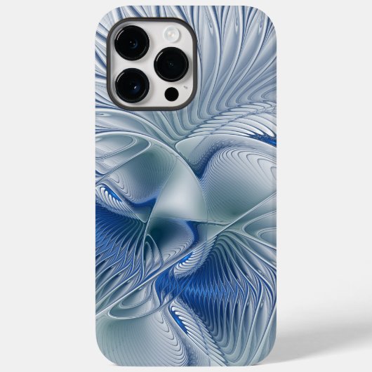 Dynamic Fantasy Abstrakt Blue Tones Fraktal Art Case-Mate iPhone Hülle (Rückseite)