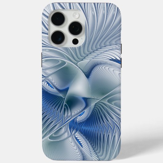 Dynamic Fantasy Abstrakt Blue Tones Fraktal Art Case-Mate iPhone Hülle (Rückseite)