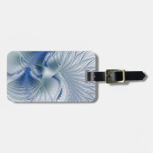 Dynamic Fantasy Abstrakt Blue Tones Fraktal Art Gepäckanhänger (Vorderseite horizontal)
