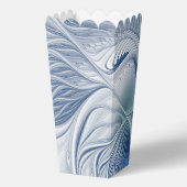 Dynamic Fantasy Abstrakt Blue Tones Fraktal Art Geschenkschachtel (Rückseite)