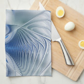 Dynamic Fantasy Abstrakt Blue Tones Fraktal Art Geschirrtuch (Viertel Falte)