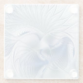 Dynamic Fantasy Abstrakt Blue Tones Fraktal Art Glasuntersetzer (Rückseite)