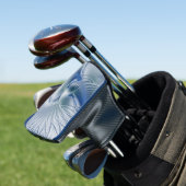 Dynamic Fantasy Abstrakt Blue Tones Fraktal Art Golf Headcover (In Situ)