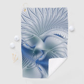 Dynamic Fantasy Abstrakt Blue Tones Fraktal Art Golfhandtuch (Insitu)