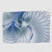 Dynamic Fantasy Abstrakt Blue Tones Fraktal Art Golfhandtuch (Horizontal)