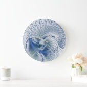 Dynamic Fantasy Abstrakt Blue Tones Fraktal Art Große Wanduhr (Zuhause)