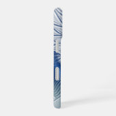 Dynamic Fantasy Abstrakt Blue Tones Fraktal Art iPhone 16 Hülle (Rechte Seite)