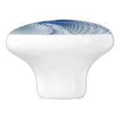 Dynamic Fantasy Abstrakt Blue Tones Fraktal Art Keramikknauf (Seitenansicht)