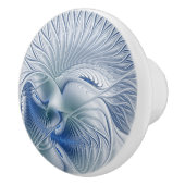 Dynamic Fantasy Abstrakt Blue Tones Fraktal Art Keramikknauf (Rechts)