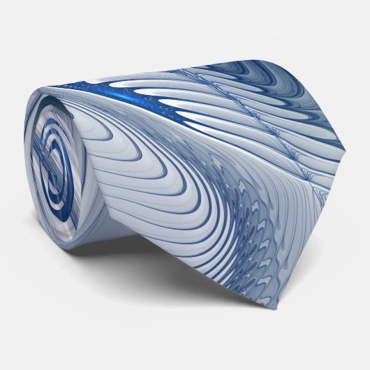 Dynamic Fantasy Abstrakt Blue Tones Fraktal Art Krawatte (Gerollt)