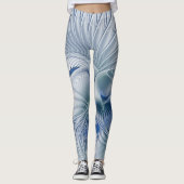Dynamic Fantasy Abstrakt Blue Tones Fraktal Art Leggings (Vorderseite)